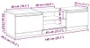 vidaXL TV skříňka s LED světly betonově šedá 140x40x36 cm Náhled obrázku produktu 4