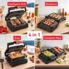 Tefal OptiGrill 4in1 GC7748, Čierna, Kov, Obdĺžnikový, Náhľad obrázku produktu 5