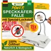 A marketing image for a pest control product, showing the product packaging and illustrating its use and effectiveness. Produktbild-Vorschau