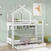 MODFU Etagenbett Kinderbett 90x200cm mit Schubladen und Produktbild-Vorschau 1