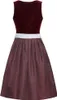 Dirndl Natalie 58cm Länge weinrot silber 32 Produktbild-Vorschau 2