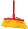 A close-up shot of a broom with red handle and red and yellow bristles. Náhľad obrázku produktu