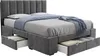 MODFU Lit avec rangement 140x200 - Lit Double Rembourré Voir les images du produit 10