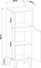 Badezimmerschrank 'Overath' Midischrank 86x30x30cm Grau Produktbild-Vorschau 3