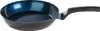 A black frying pan with a blue interior and a black handle, isolated on a white background. Anteprima dell’immagine prodotto