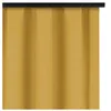 A close-up view of a yellow curtain hanging from a black rod. Produktbild-Vorschau