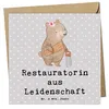 Mr. & Mrs. Panda Klappkarte Restauratorin Leidenschaft - Produktbild-Vorschau 1
