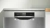 Close-up of the control panel of a silver stainless steel dishwasher. Podgląd zdjęcia produktu