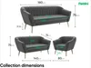 MEBLINI Mini Sofa Set 3-2-1 für Wohnzimmer - Mini Lounge Produktbild-Vorschau 7