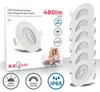 6x LED vestavné koupelnové reflektory bílé 230V vodotěsné Náhled obrázku produktu 1