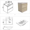 Waschtisch mit Unterschrank 50cm Alast Badmöbel Set Eiche Produktbild-Vorschau 6