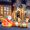 Outsunny opblaasbare kerstman op een slee met 2 rendieren Productafbeelding-voorbeeld 8