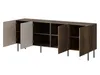 A sideboard with four doors and shelves, shown from a slightly elevated front-side angle against a white background. Produktbild-Vorschau