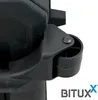 A close-up view of a black wheel attached to a black tool case. Produktbild-Vorschau