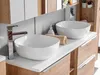 Plan De Toilette 120 Cm Blanc Brillant Chêne Doré Craft Mdf Voir les images du produit 7