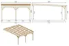 Carport, abri de voiture  5.8x5.06 m - 29 m2 - adossé  - Voir les images du produit 2