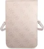 A pink Guess handbag with a repeating logo pattern. Náhled obrázku produktu