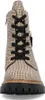 A close-up, front-facing view of a women's lace-up boot with a houndstooth pattern. Voir les images du produit