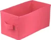 A pink fabric storage box with handles is shown against a white background. Produktbild-Vorschau