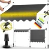 tillvex upínacia markíza 400 cm sivá so solárnou LED diódou Náhľad obrázku produktu 1