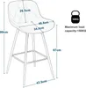 EUGAD Barhocker 2er Set, mit Rückenlehne&Samtbezug, Produktbild-Vorschau 3