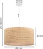 A rattan pendant lamp with dimensions indicated. Produktbild-Vorschau