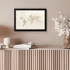 MuchoWow® MuchoWow® Gerahmtes Poster Welt - Karte - Retro Produktbild-Vorschau 6