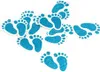 Oblique Unique 10 Konfetti Baby Füßchen für Junge Baby Produktbild-Vorschau 1