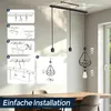 XMTECH Průmyslová závěsná lampa, 3 žárovky, černá, vintage Náhled obrázku produktu 6