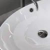 doporro Lavabo Ovale da Appoggio in Vetroceramica Bianco Anteprima dell’immagine prodotto 6