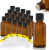 20 flacons compte-gouttes de 30 ml, verre brun, bouchon Voir les images du produit 1