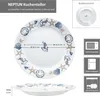 Neptun zestaw 6 morskich talerzyków deserowych porcelana 6 Podgląd zdjęcia produktu 6