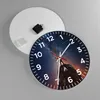 Wanduhr - Rund - Glasuhr - Kosmos Maßstab Mensch - 40x40cm Produktbild-Vorschau 2