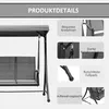 Outsunny 3-Sitzer Hollywoodschaukel Gartenschaukel mit Produktbild-Vorschau 6