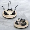 Holz Blumentopfständer - Tisch mit Baumscheibe - Blumen Produktbild-Vorschau 3