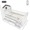 Hausbett mit LED-Beleuchtung, Fenster & 4 Schubladen, inkl. Produktbild-Vorschau 6