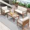 Flieks Gartenlounge Set 4er Set, Gartenmöbel Set Rattan mit Voir les images du produit 3