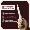 Zestaw 2x świeca Led woskowa obiadowa FLAMME STRIPE biała Podgląd zdjęcia produktu 11