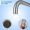 Close-up of a faucet spout with a diagram showing a removable aerator and how to unscrew it. Náhled obrázku produktu