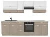 Keukenwandunit 270 cm - Sonoma beige, wit - Met werkblad Productafbeelding-voorbeeld 1