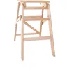A wooden step stool with three steps against a white background. Podgląd zdjęcia produktu