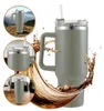 Thermosbecher mit Strohhalm TERMOS 1000 ml, grau Produktbild-Vorschau 6