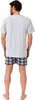 Normann Herren kurzarm Schlafanzug Shorty Pyjama mit Hose Produktbild-Vorschau 2