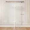 COSTWAY Wieszak na ubrania z drewna, wieszak na kurtki z 12 Podgląd zdjęcia produktu 3