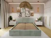 A bedroom scene with a bed as the main focus, surrounded by decor. Produktbild-Vorschau