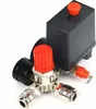 A close-up shot of an air compressor pressure regulator and switch. Produktbild-Vorschau
