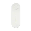 A white, oval-shaped electronic device with a power button symbol on top and text printed vertically on its surface. Produktbild-Vorschau