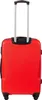 A red suitcase with a retractable handle and wheels, shown from the back. Náhled obrázku produktu