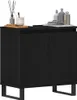 vidaXL Waschbeckenschrank mit Tür Schwarz Eichen-Optik 58 x Produktbild-Vorschau 3