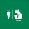 An instructional graphic showing how to prepare a beverage with a coffee machine. Produktbild-Vorschau